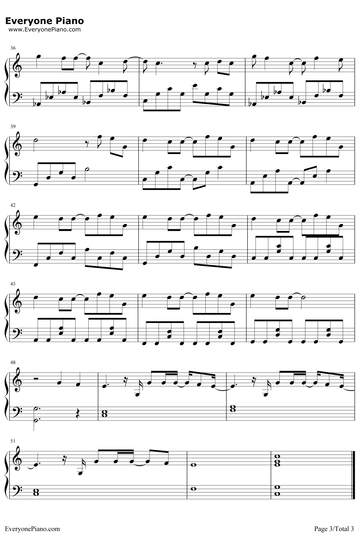 和你在一起钢琴谱3-汪苏泷