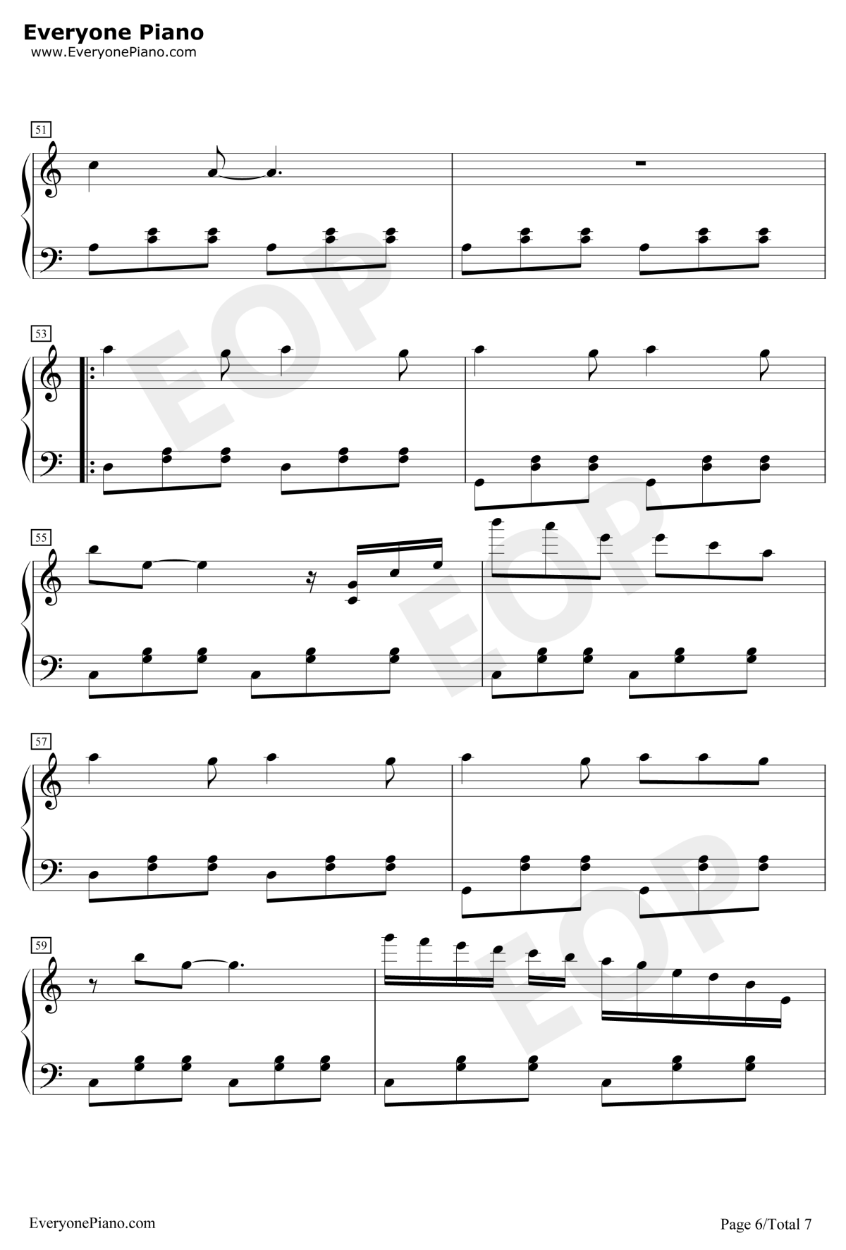 我要我们在一起钢琴谱6-范晓萱