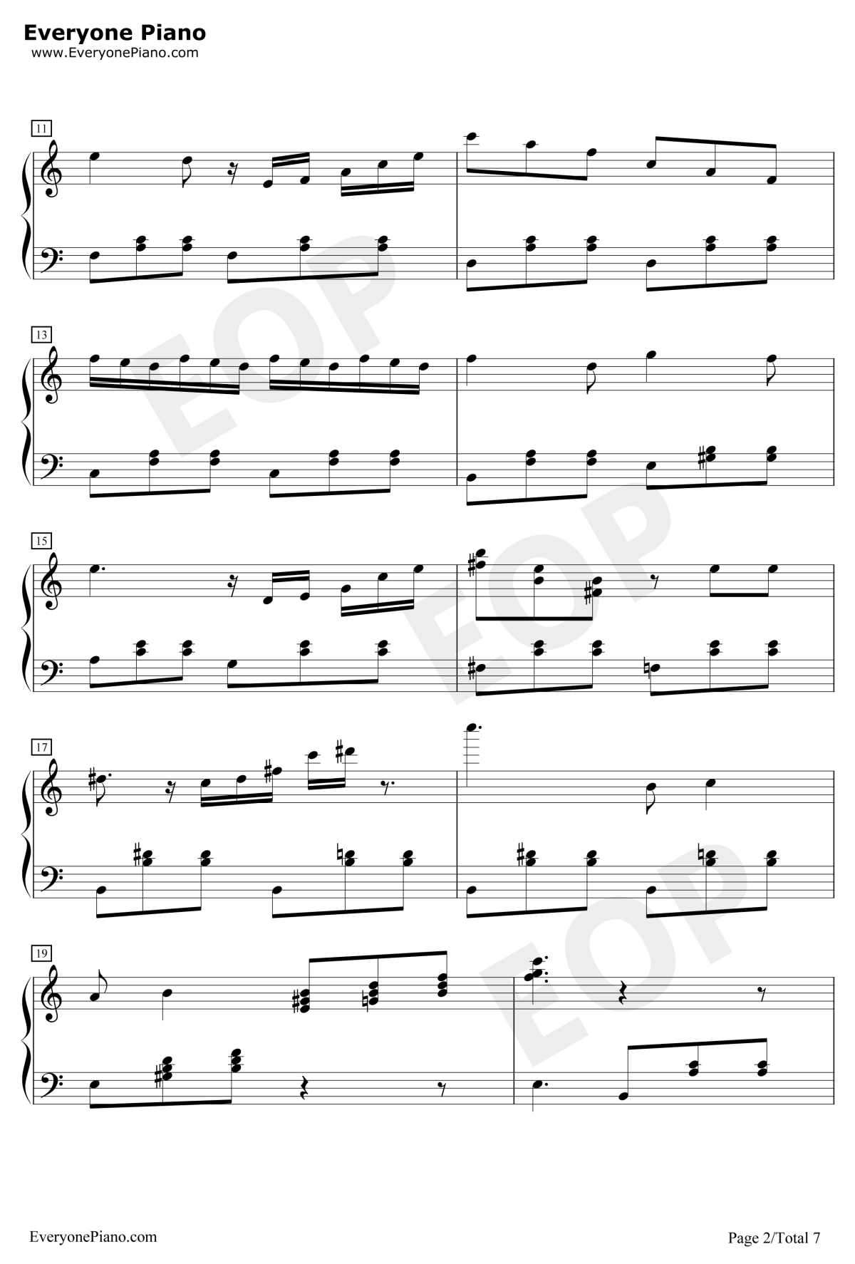 我要我们在一起钢琴谱2-范晓萱