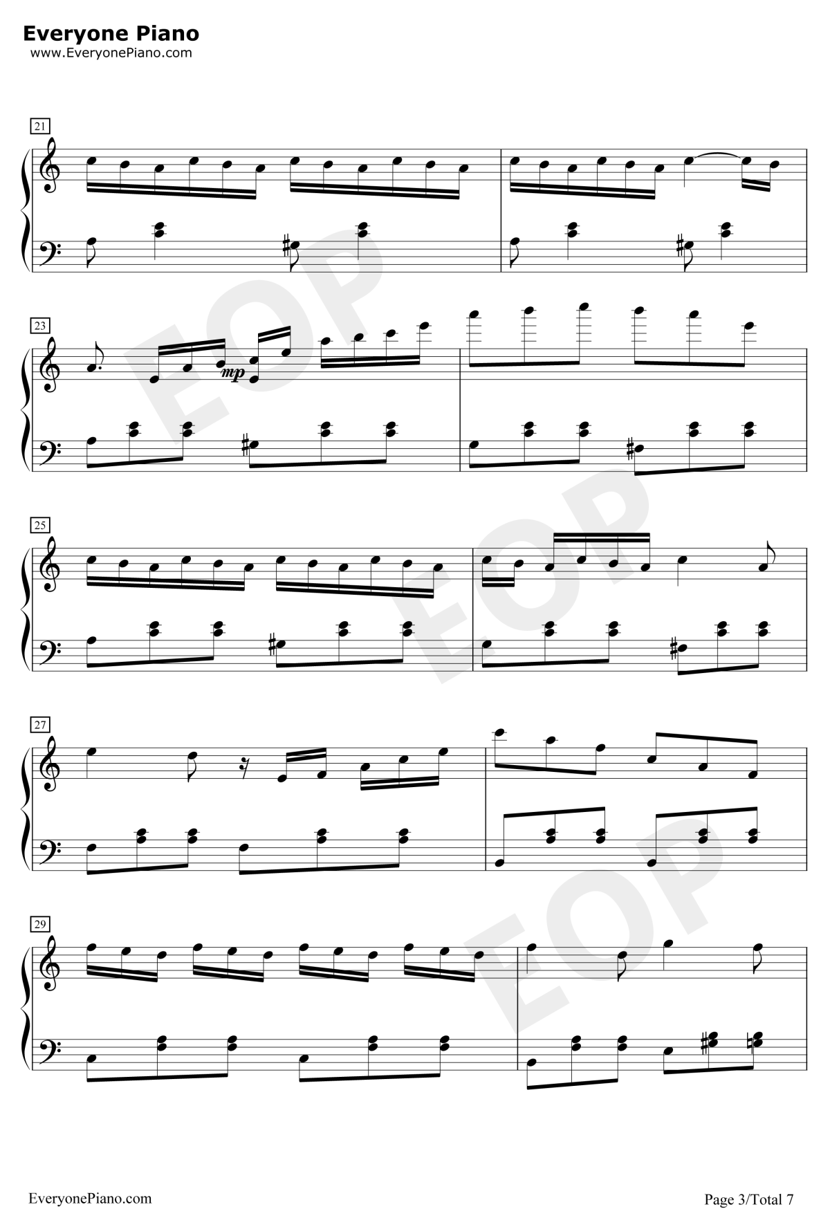 我要我们在一起钢琴谱3-范晓萱