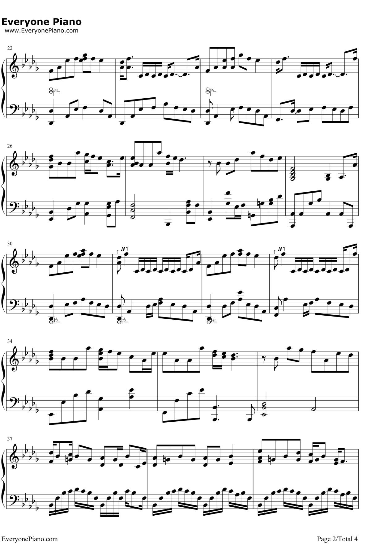 灵魂伴侣钢琴谱2-田馥甄