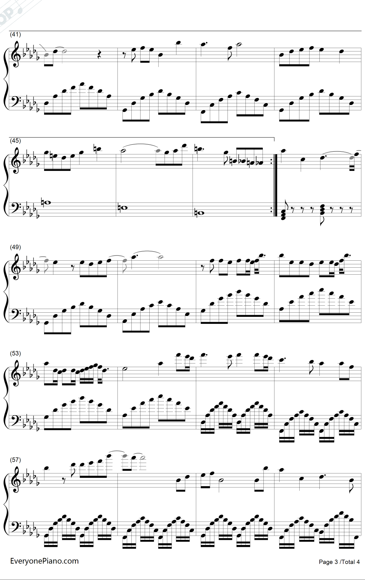 如歌钢琴谱3-张杰