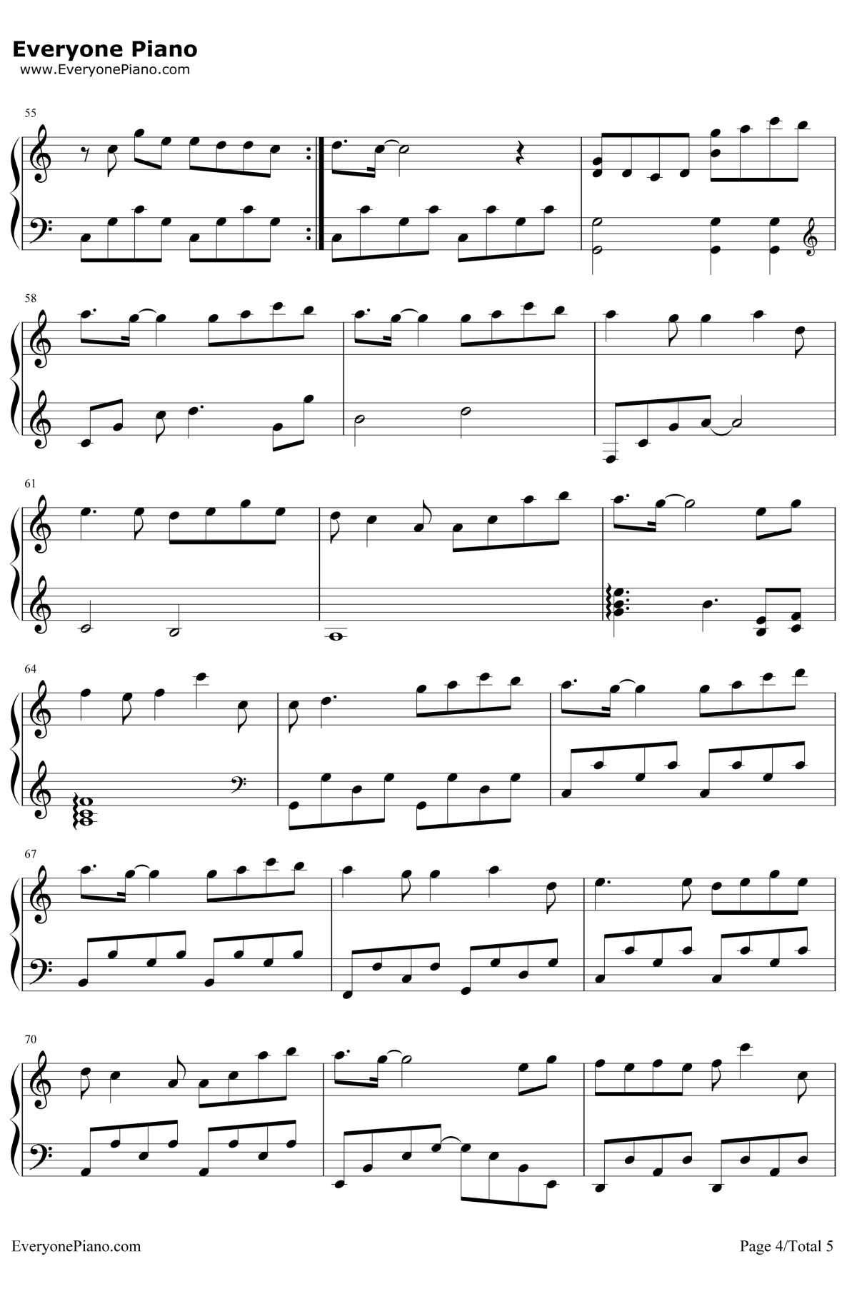 我们都被忘了钢琴谱4-谢安琪