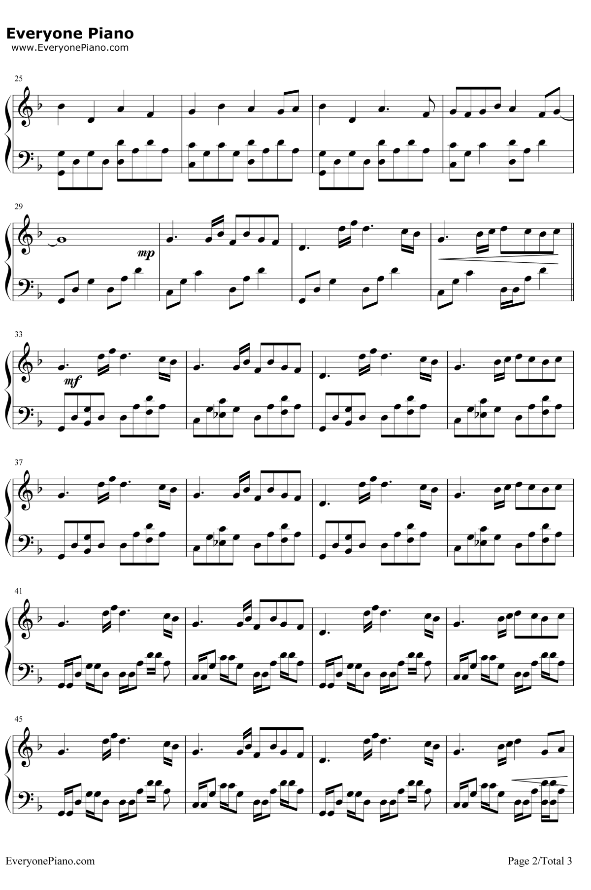 中国话钢琴谱2-S.H.E