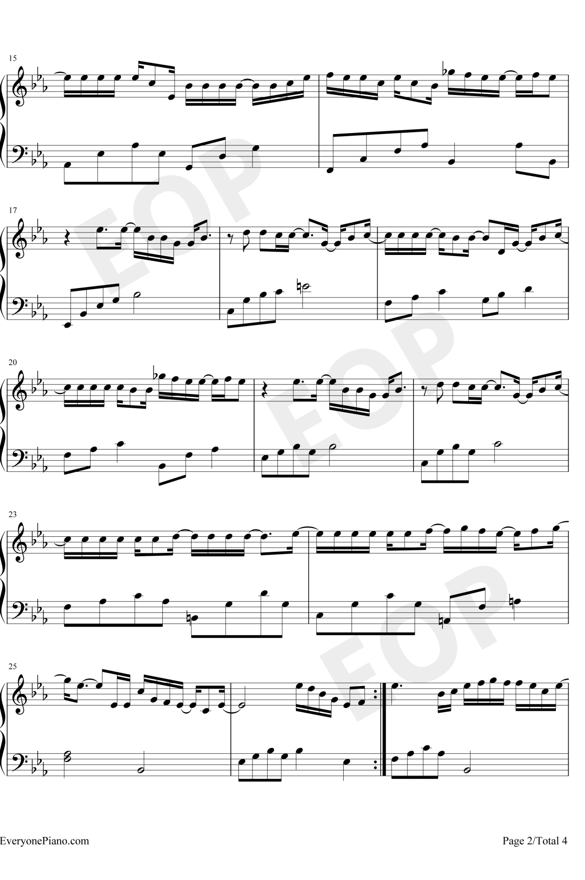 不搭钢琴谱2-李荣浩