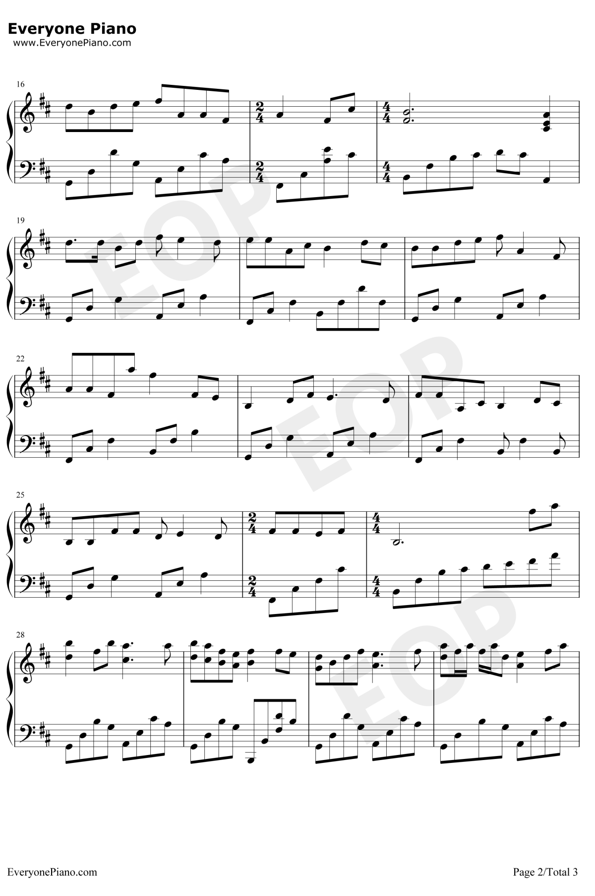 盗将行钢琴谱2-花粥