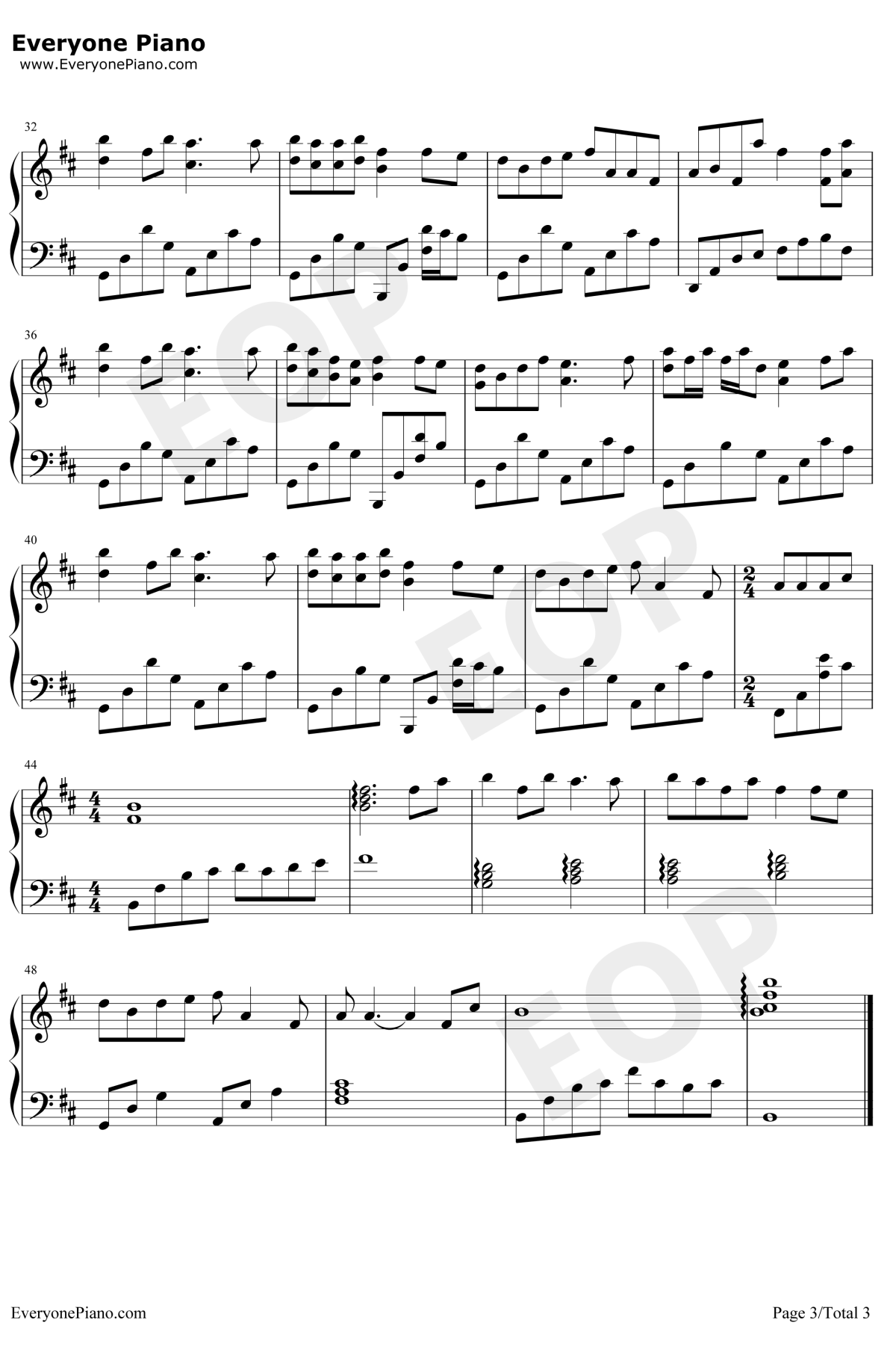 盗将行钢琴谱3-花粥