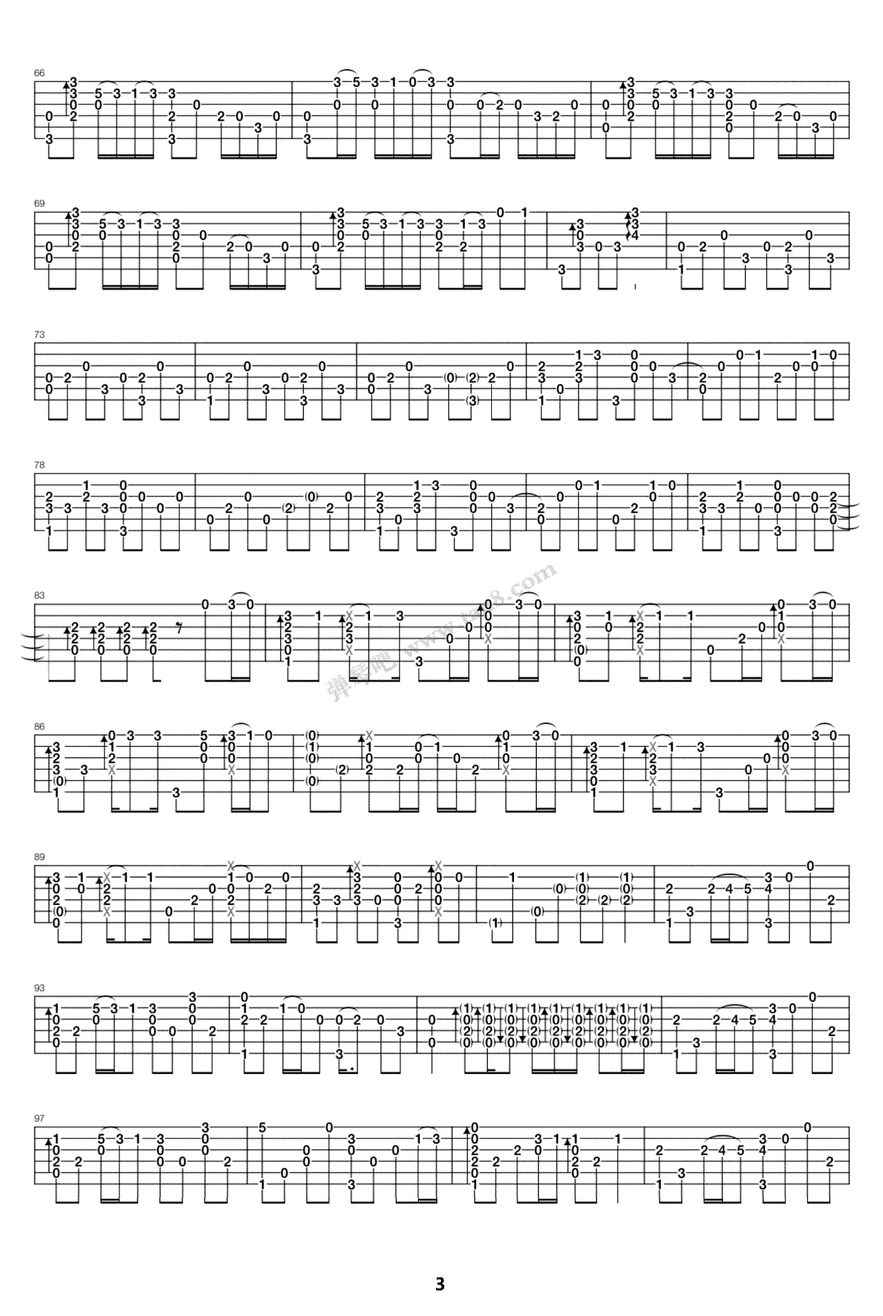 打上花火指弹吉他谱3-米津玄师
