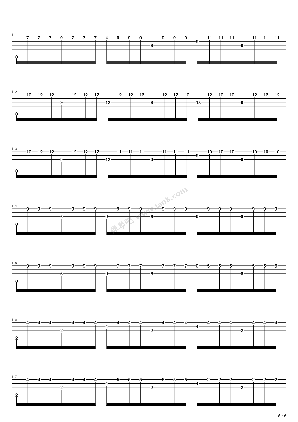 爱的罗曼史指弹吉他谱5-叶佩斯