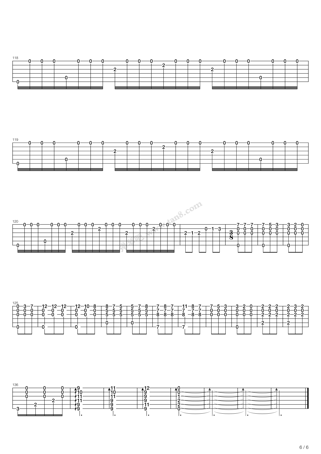 爱的罗曼史指弹吉他谱6-叶佩斯