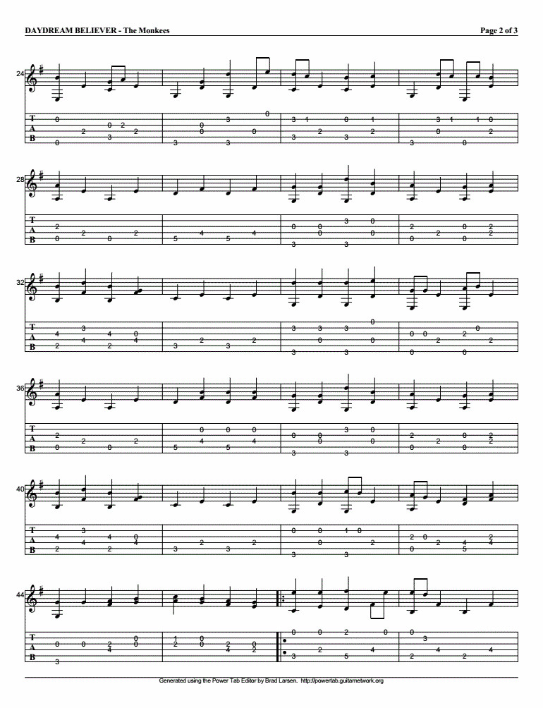 Believer指弹吉他谱2-Eddie