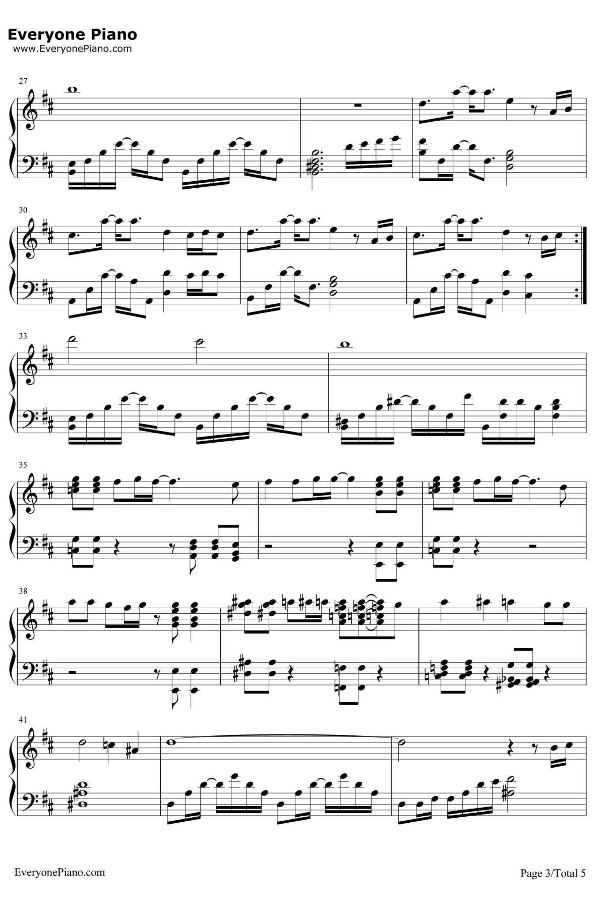 Time After Time钢琴谱3