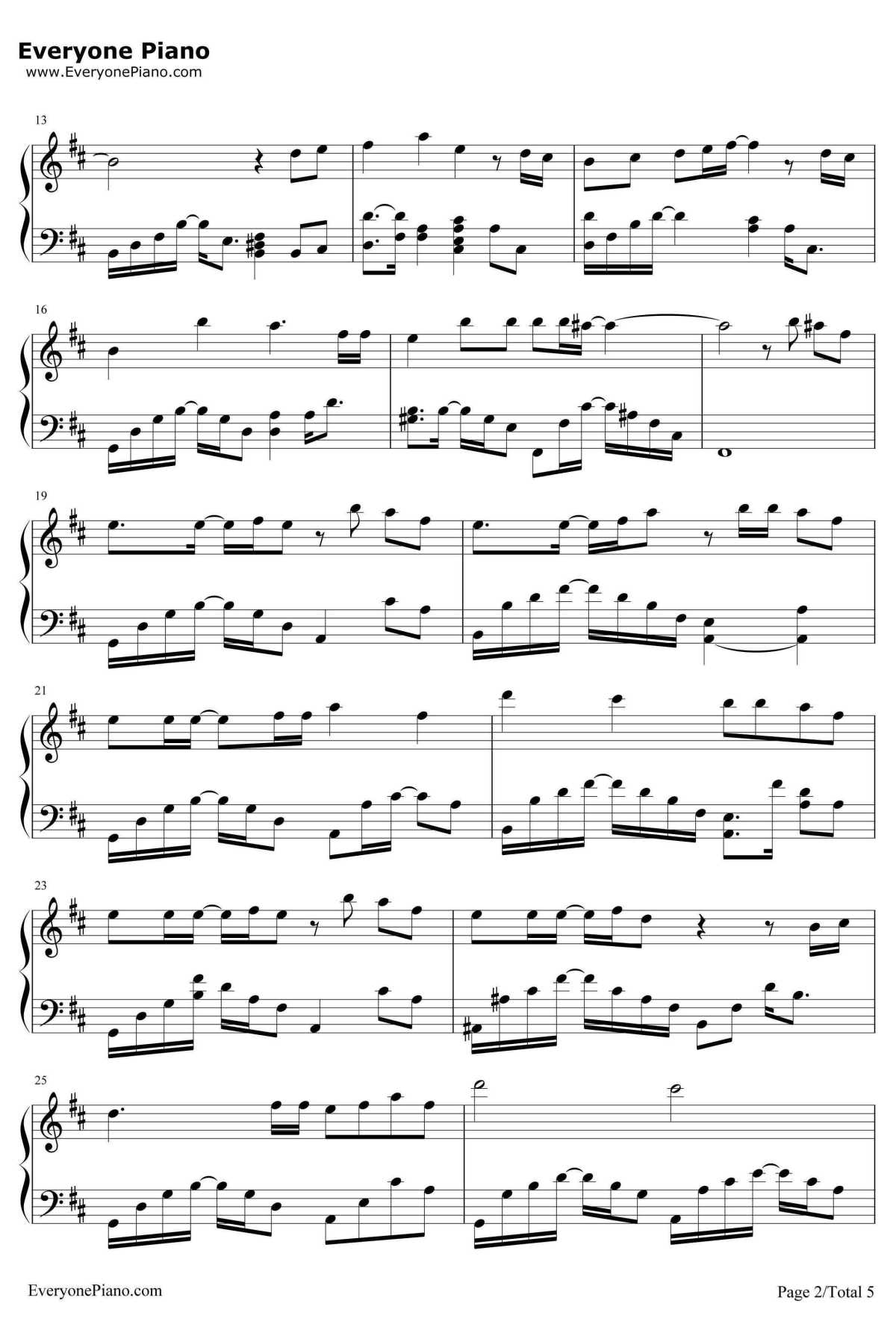 Time After Time钢琴谱2