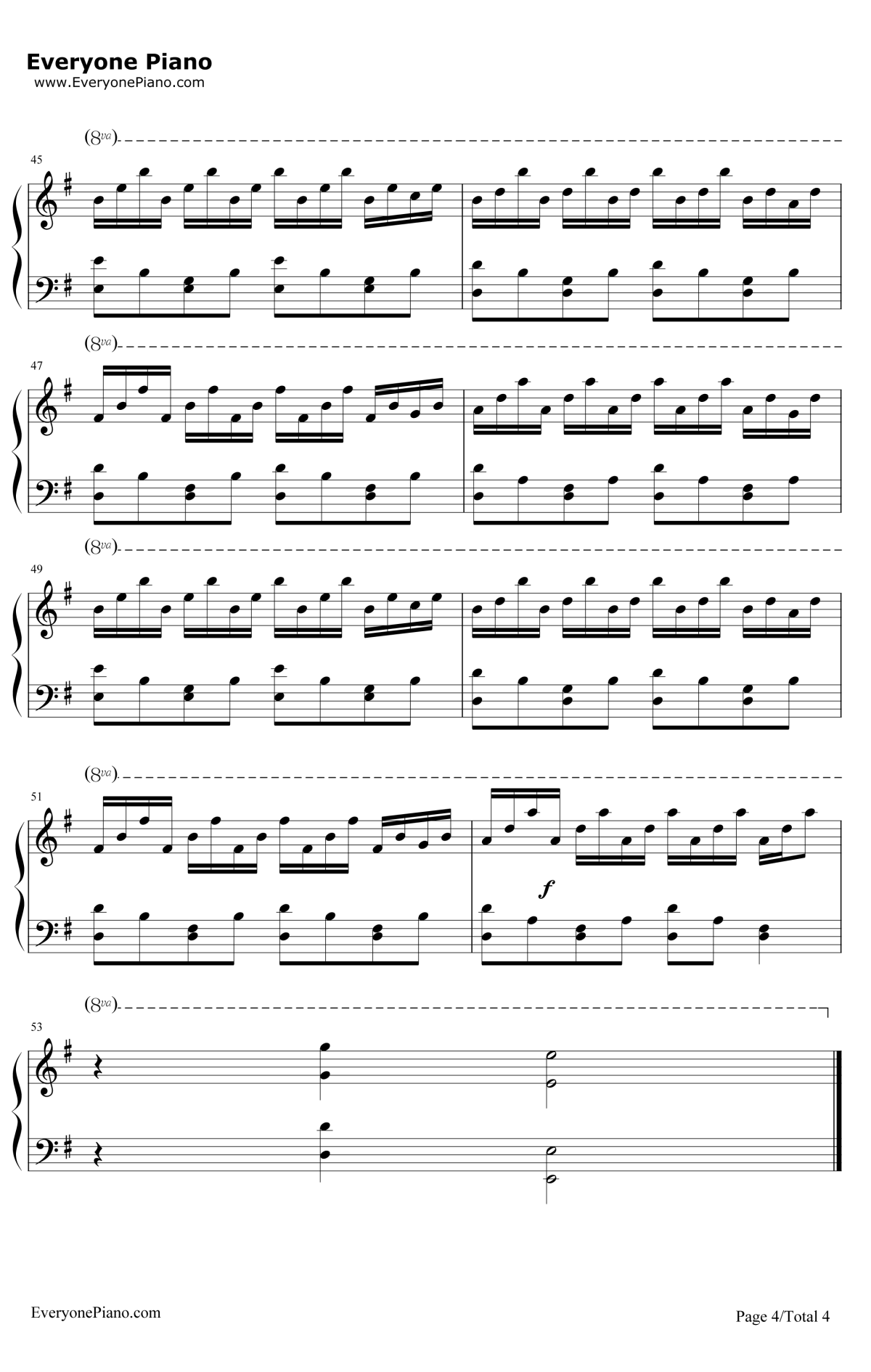 天使爱美丽钢琴谱4