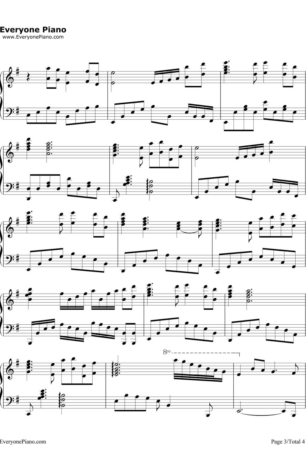 铁血丹心钢琴谱3