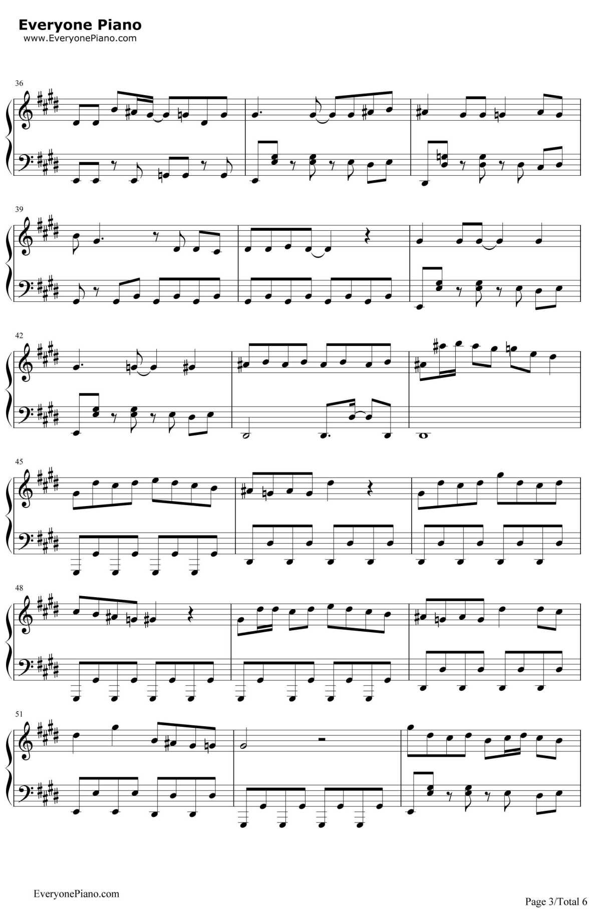 人生游戏钢琴谱3