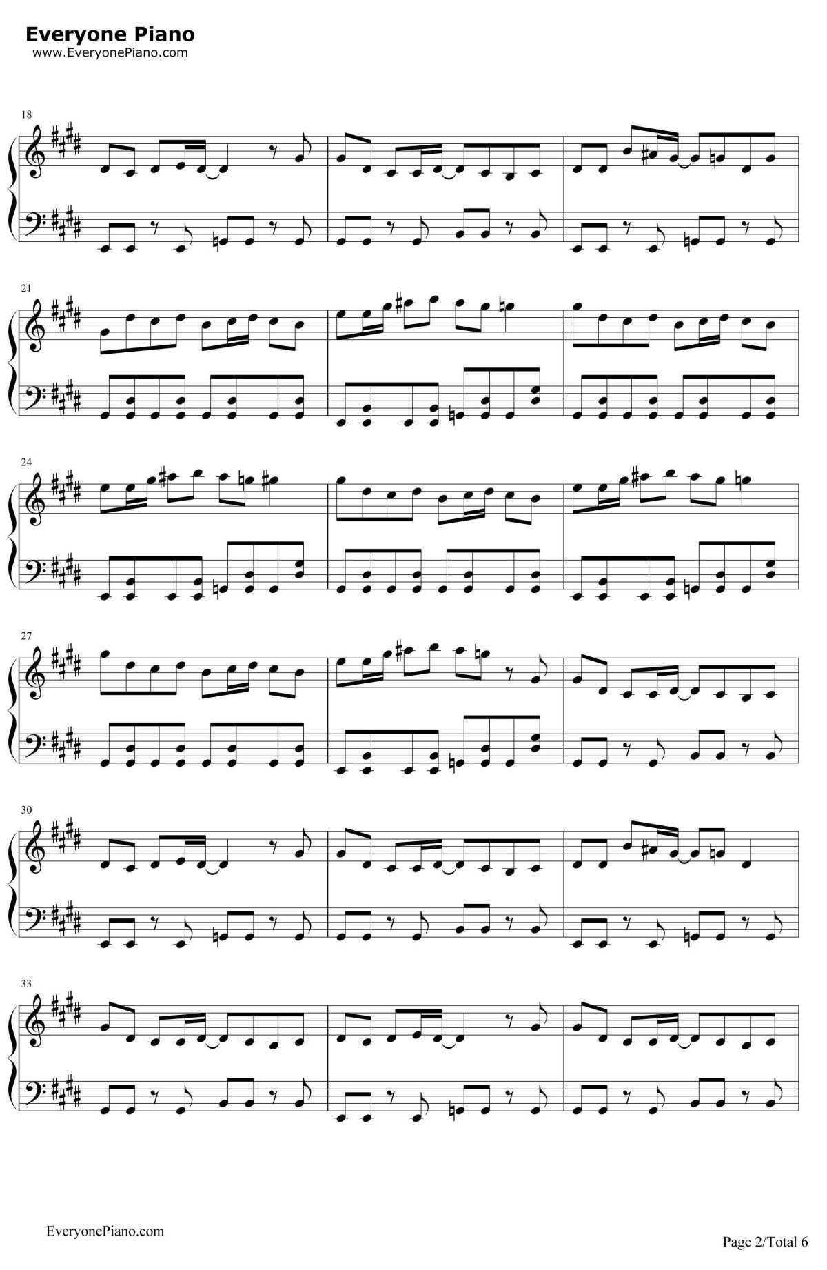 人生游戏钢琴谱2