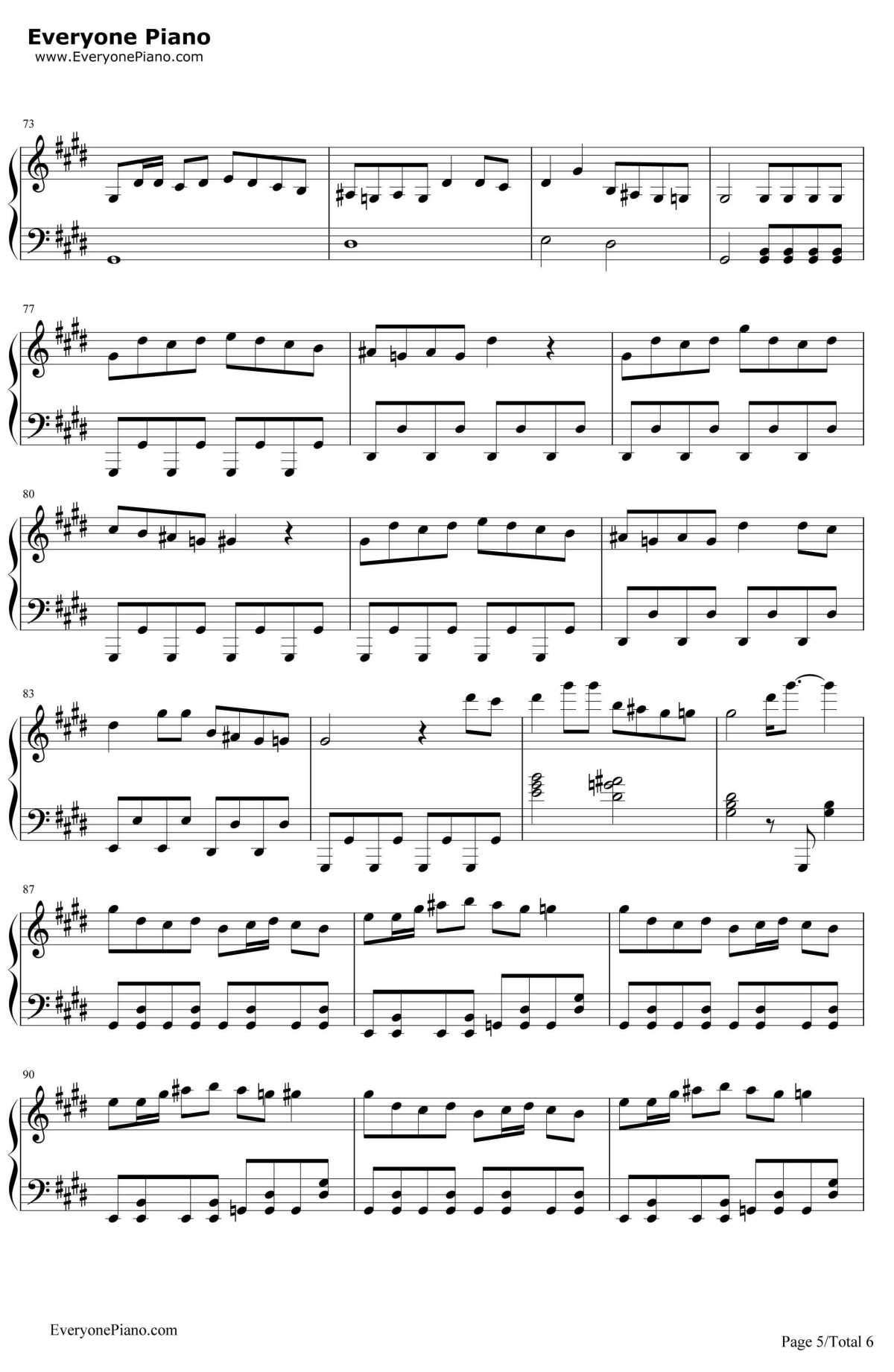 人生游戏钢琴谱5