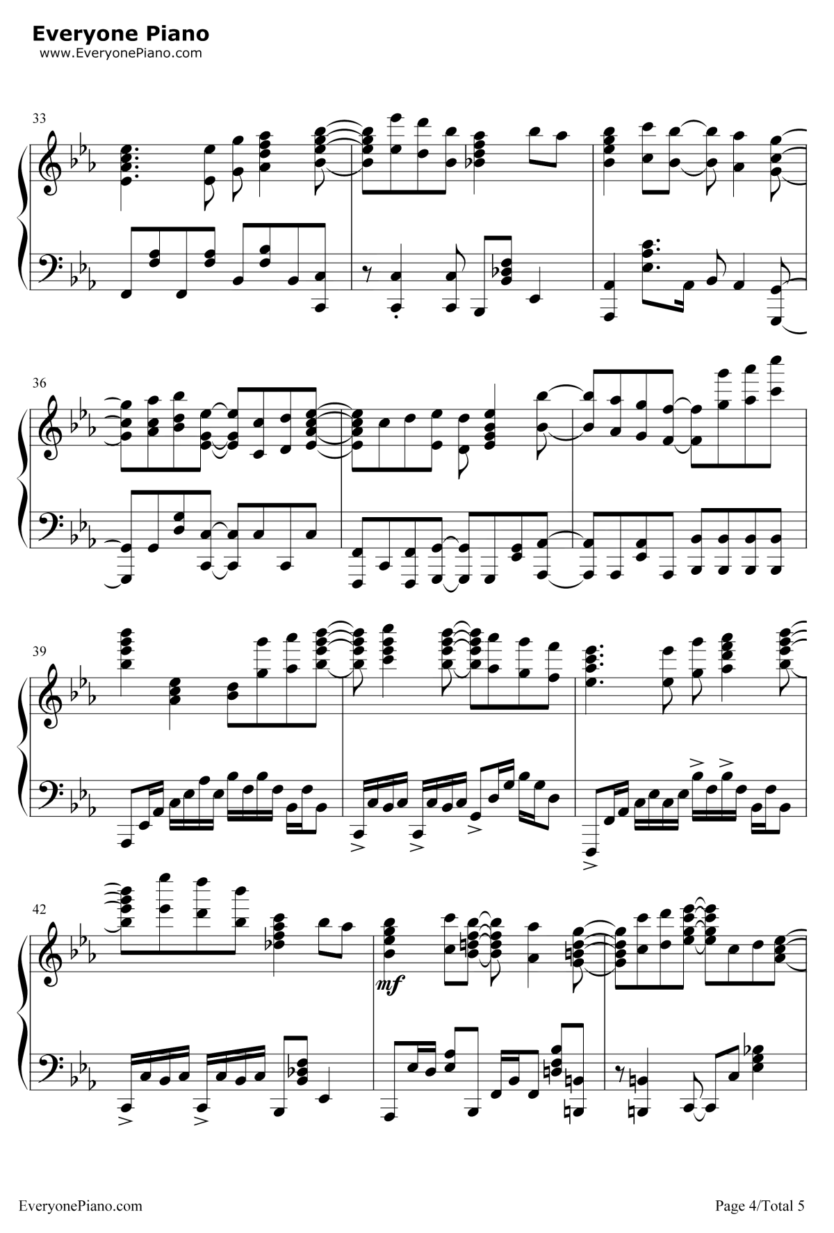 1st Love Story钢琴谱4