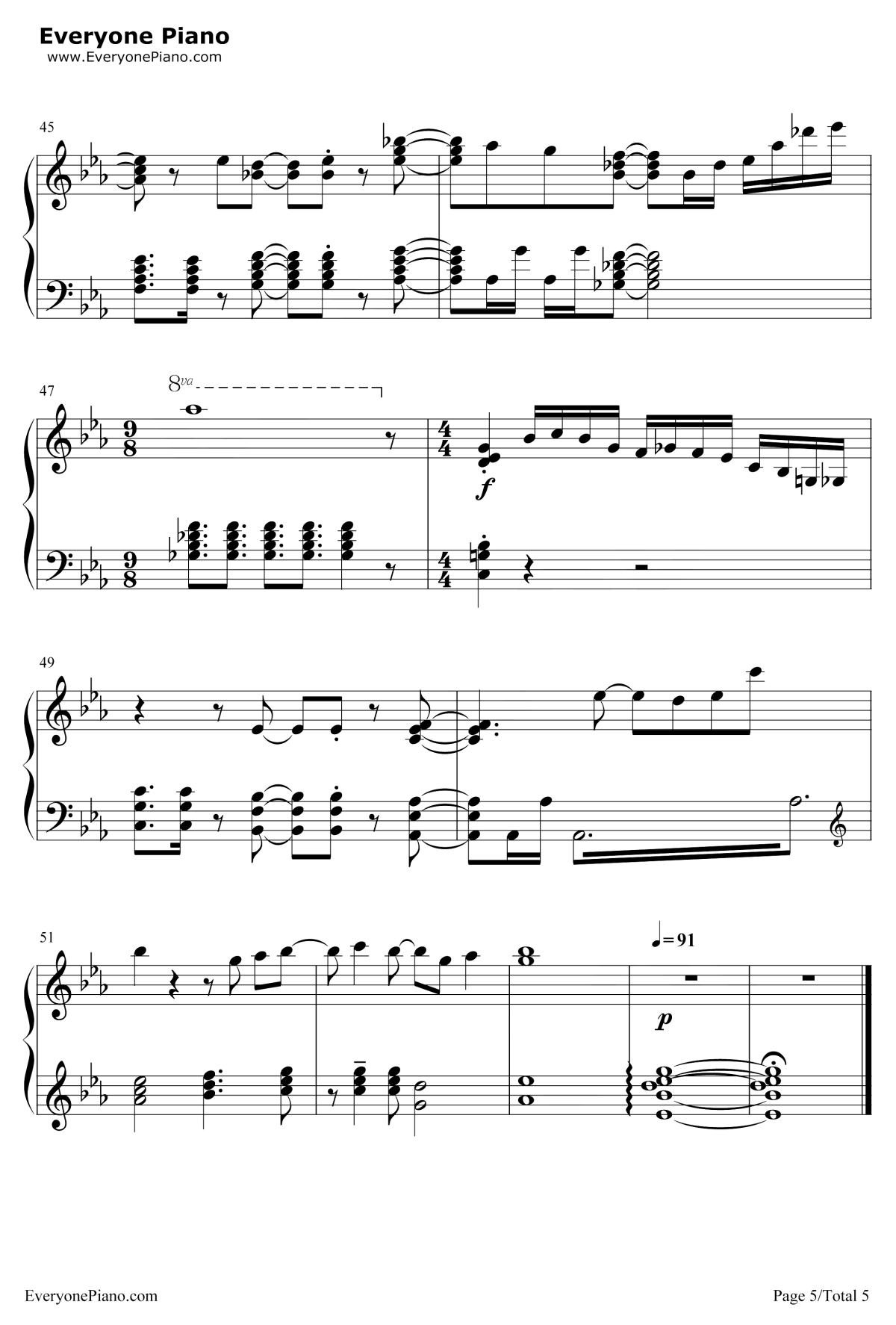 1st Love Story钢琴谱5