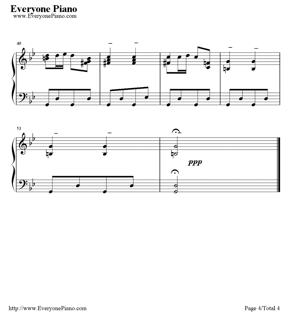 音乐的瞬间钢琴谱4