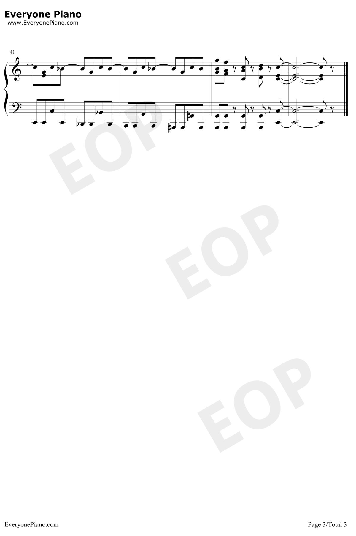 高斯奥特曼钢琴谱3