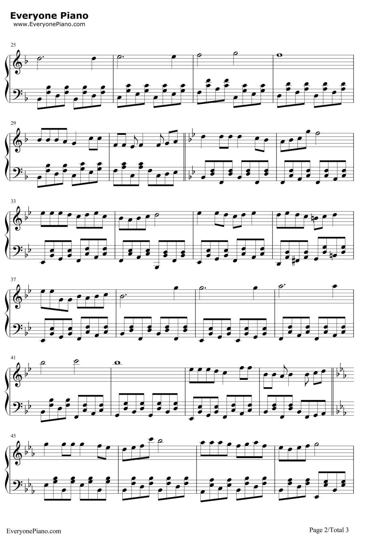 高音厨音域测试钢琴谱2