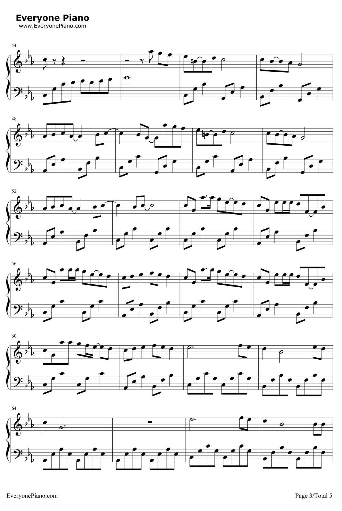 骨灰游戏钢琴谱3