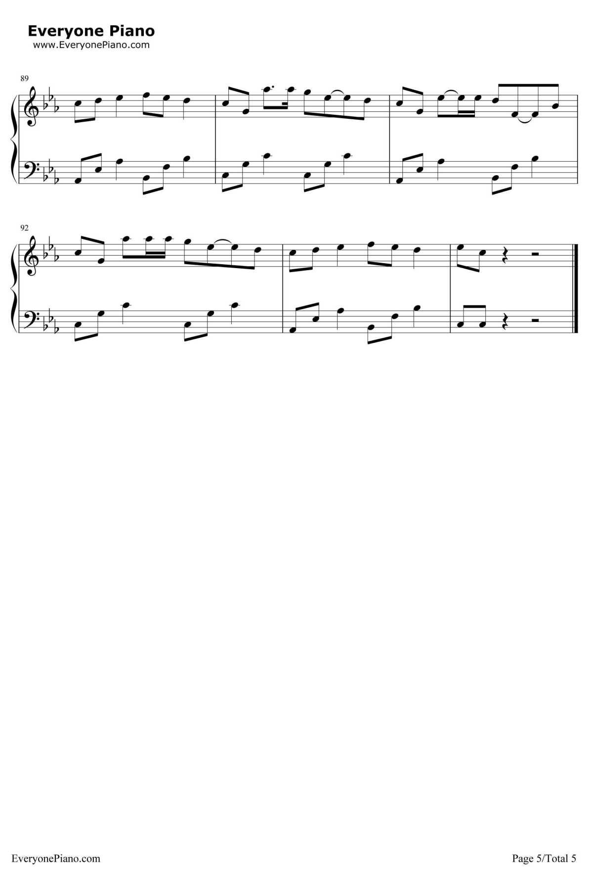 骨灰游戏钢琴谱5