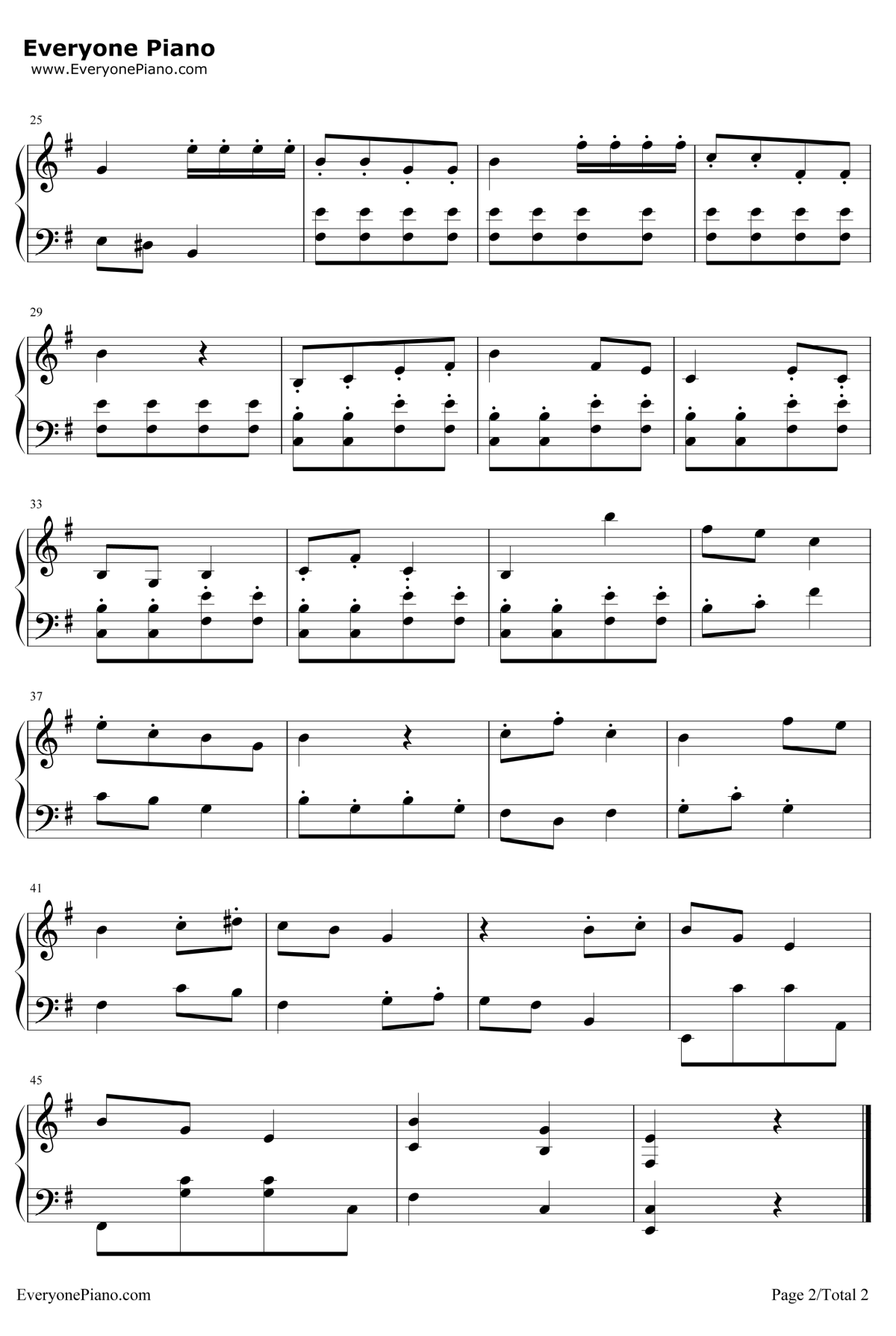 鬼子进村曲钢琴谱2