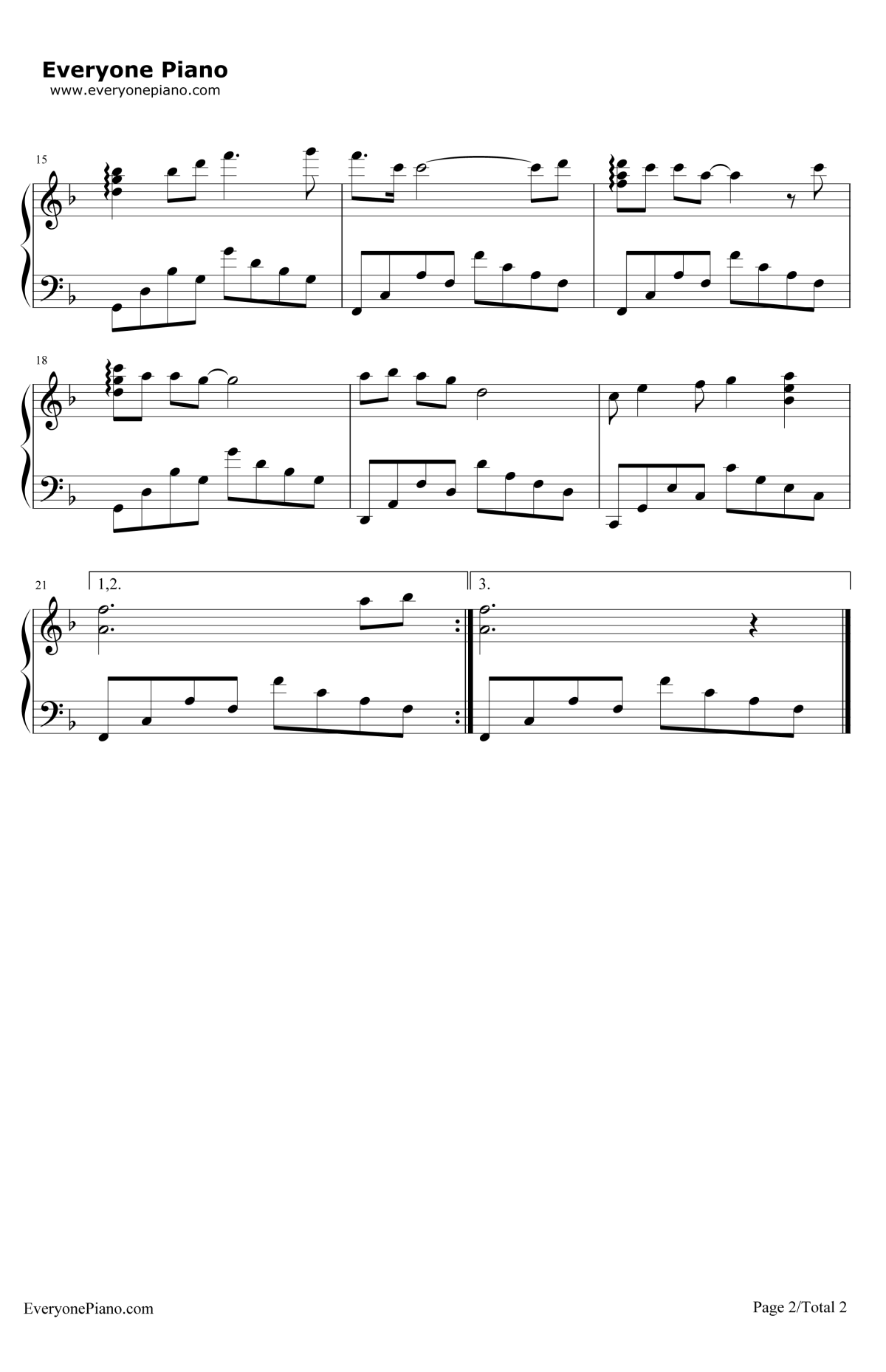 鼓浪屿之波钢琴谱2