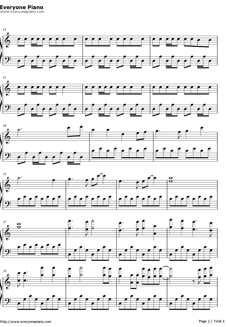 龙战骑士钢琴谱2