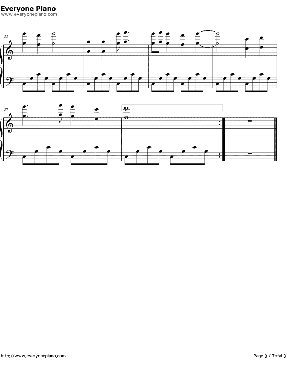 龙战骑士钢琴谱3