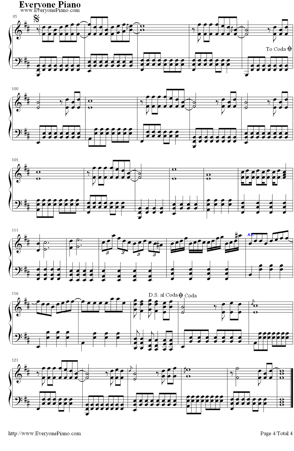 黑暗骑士钢琴谱4