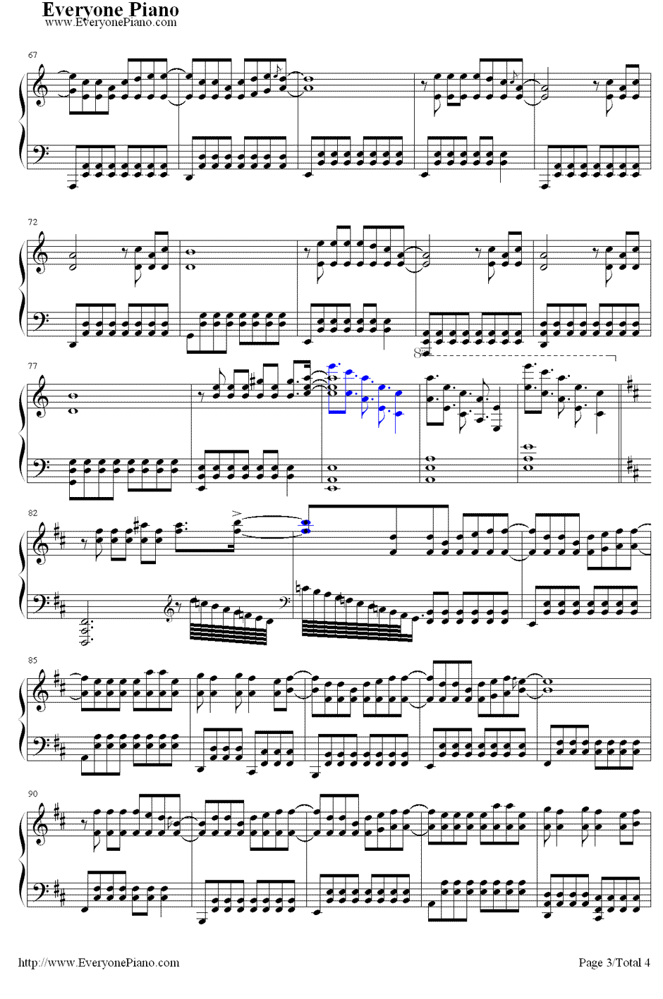 黑暗骑士钢琴谱3