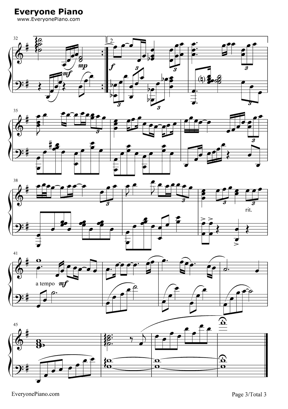 风雨豪情钢琴谱3