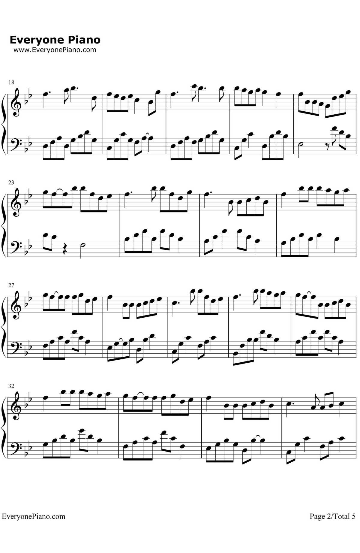 风筝与风钢琴谱2