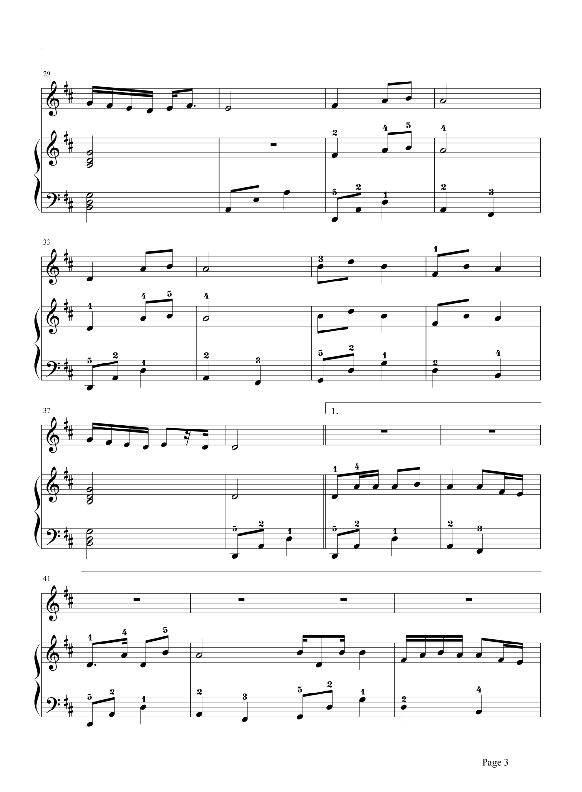 金色童年钢琴谱3