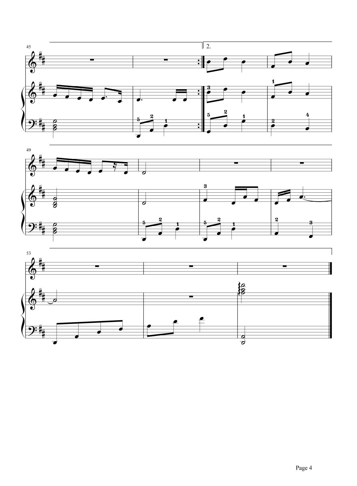 金色童年钢琴谱4