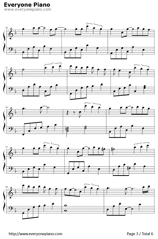 遗失的美好钢琴谱3