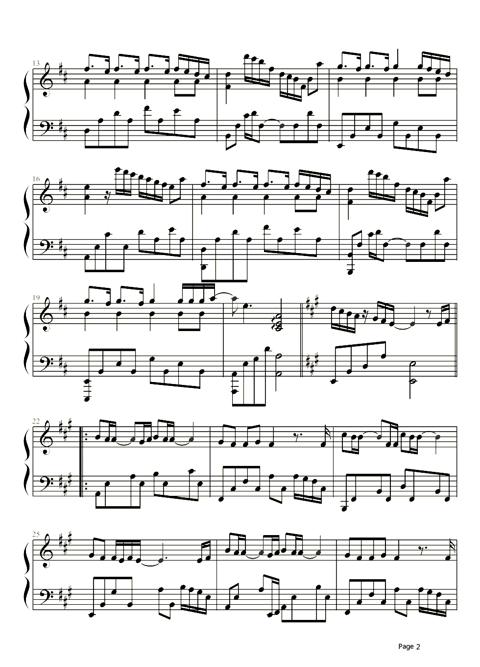 风吹麦浪钢琴谱2