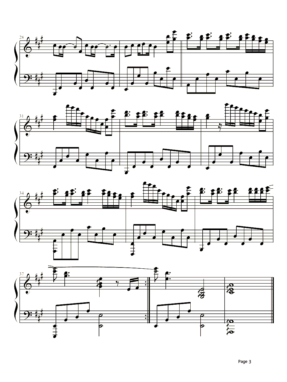 风吹麦浪钢琴谱3