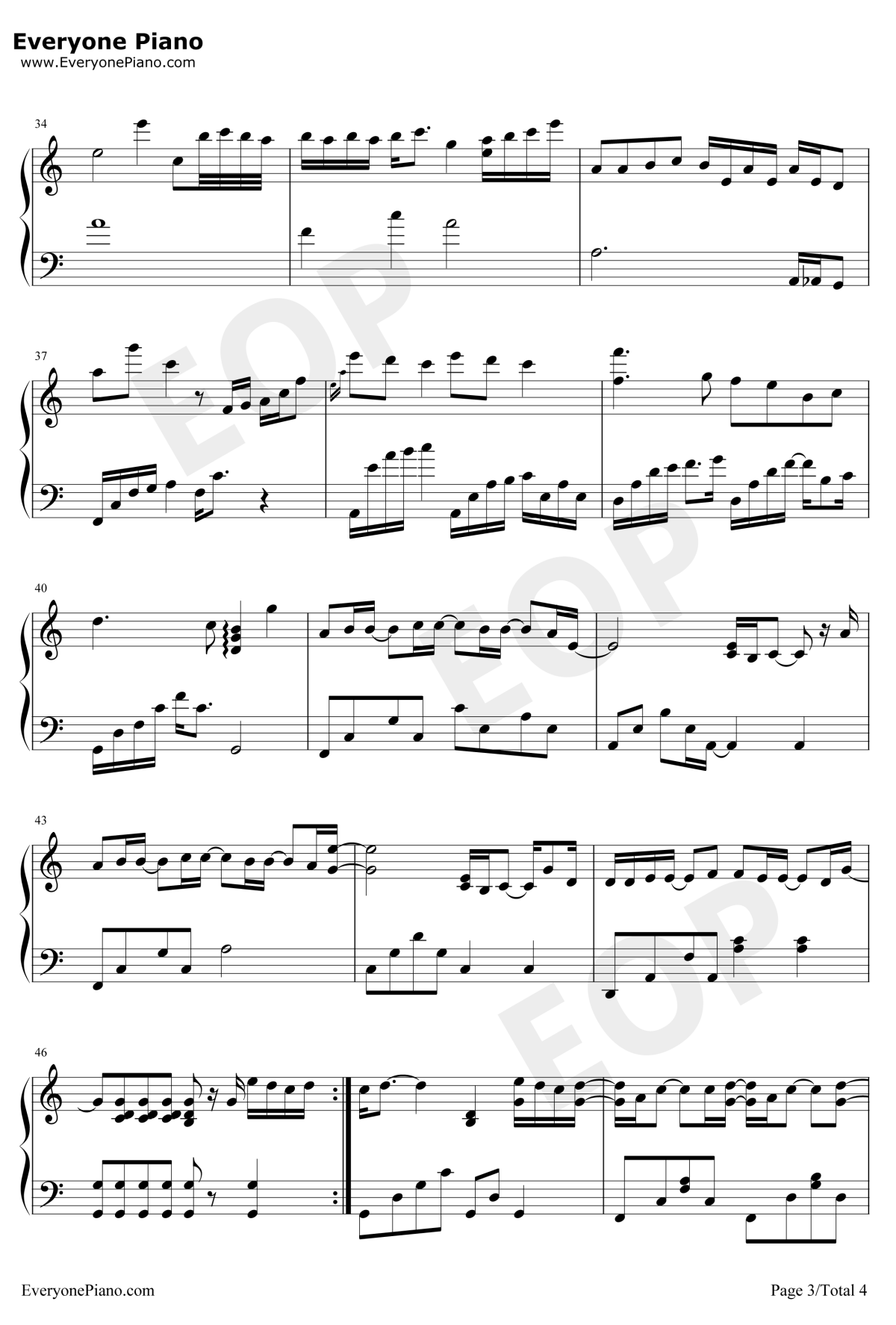 黑夜问白天钢琴谱3