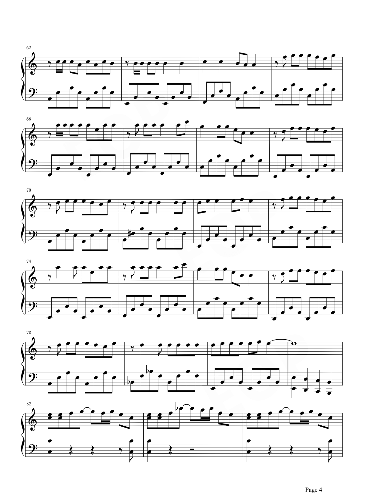 沙漠骆驼钢琴谱4