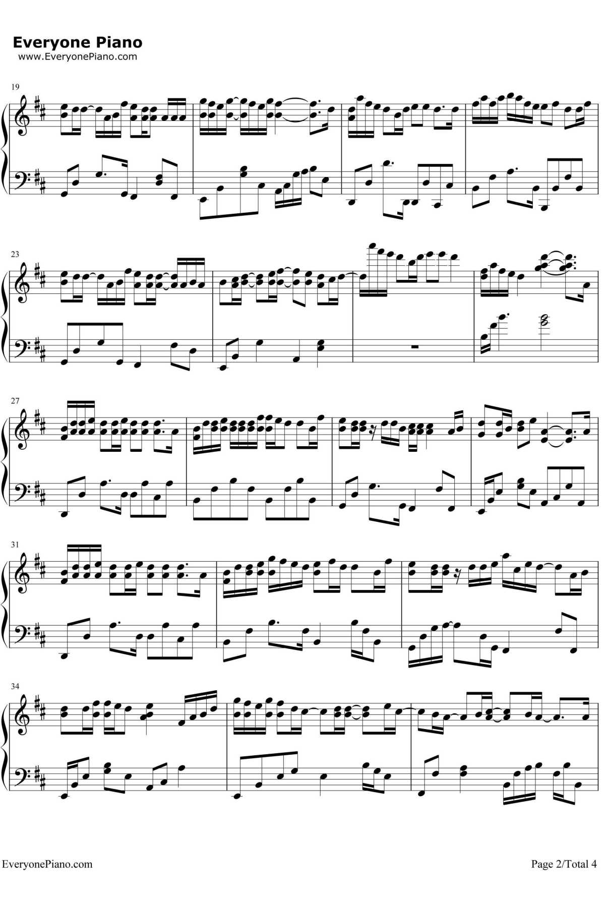 恋人未满钢琴谱2