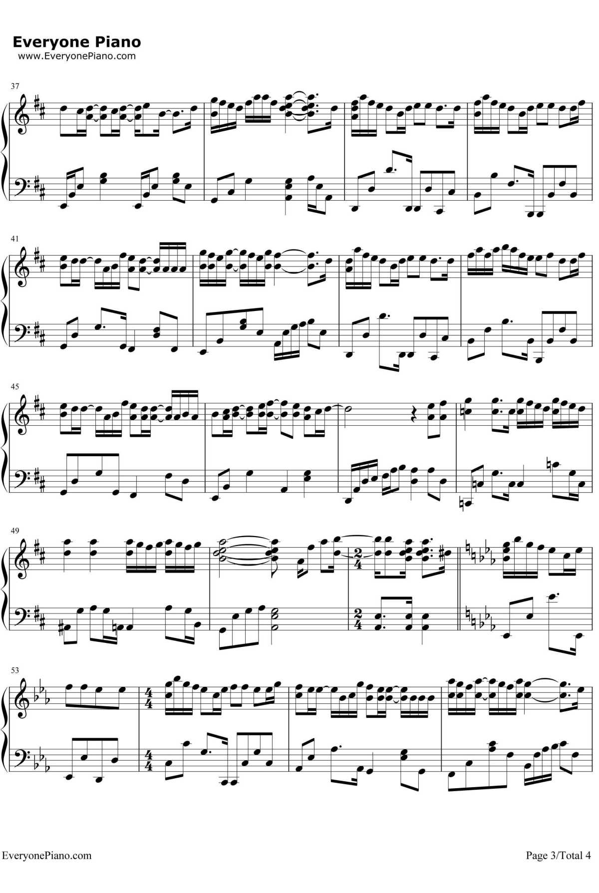 恋人未满钢琴谱3