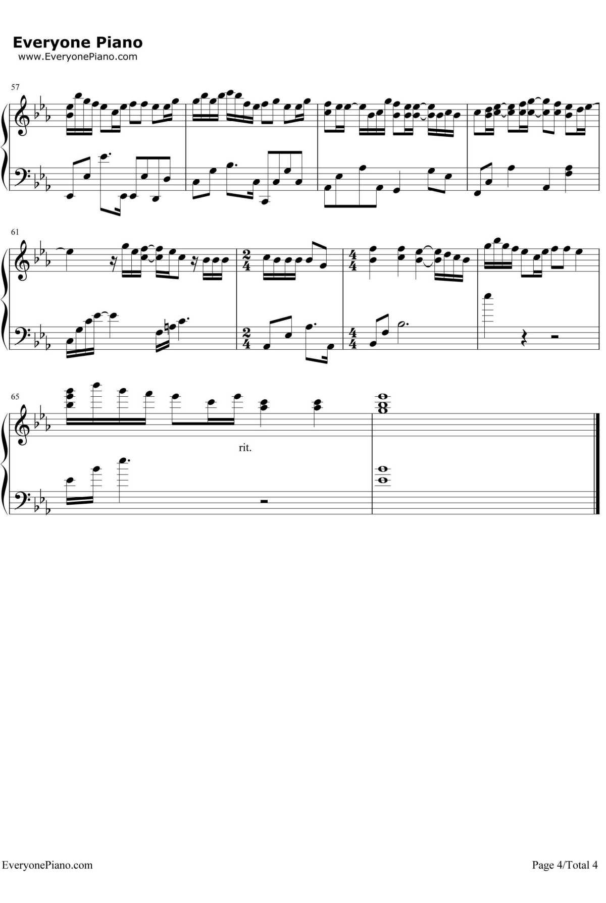 恋人未满钢琴谱4