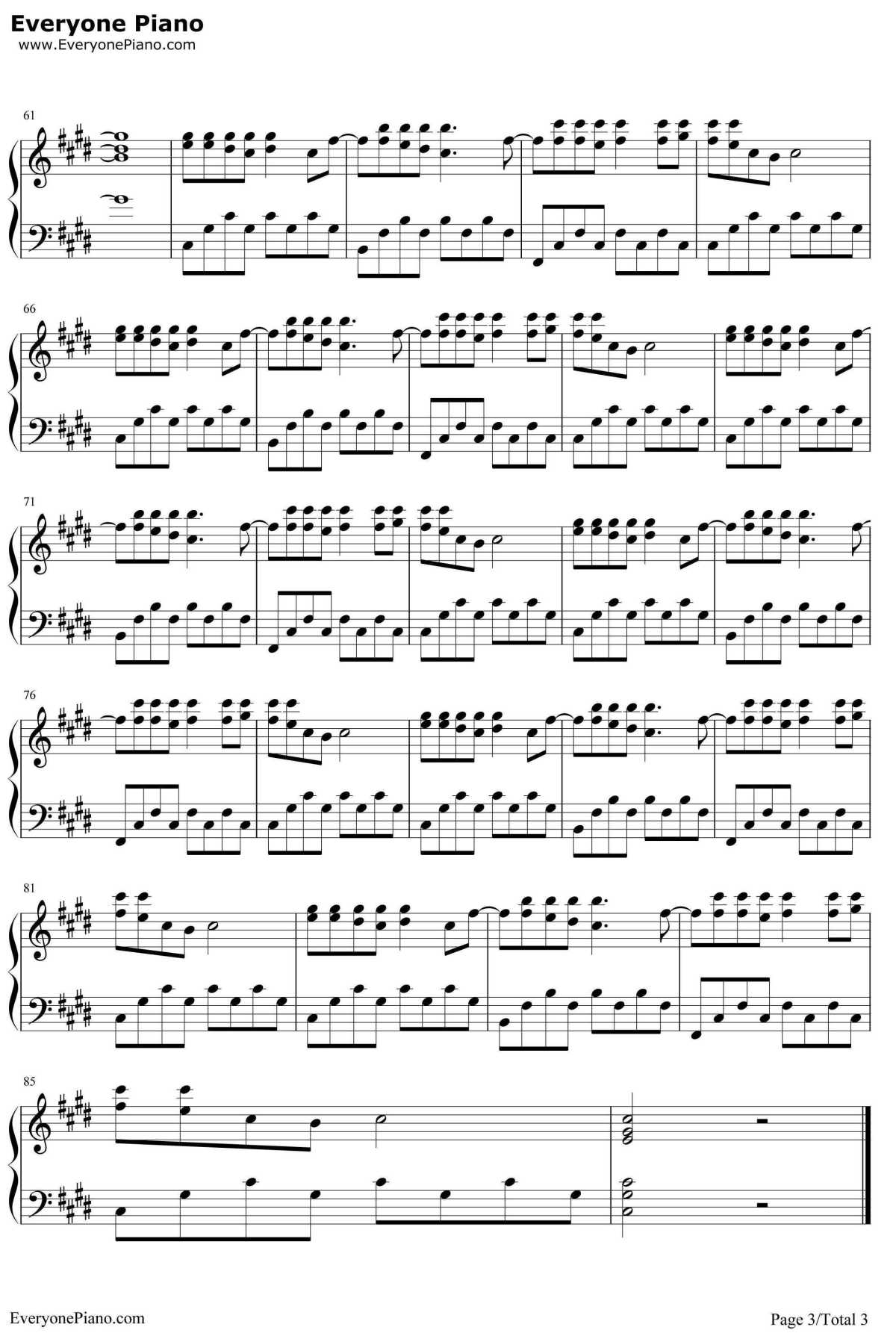 饿狼传说钢琴谱3