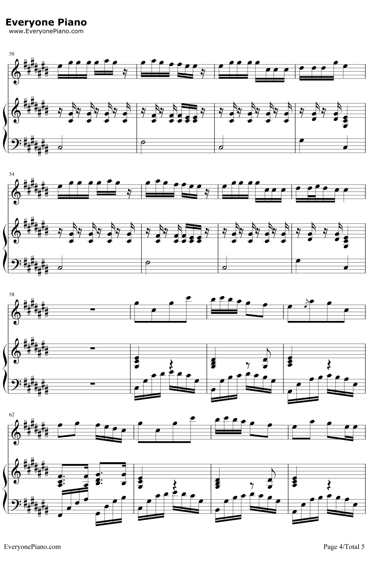 香水百合钢琴谱4