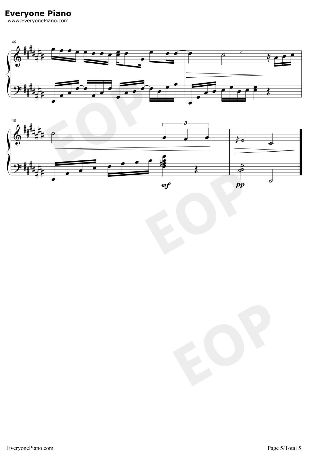 说好的幸福呢钢琴谱5